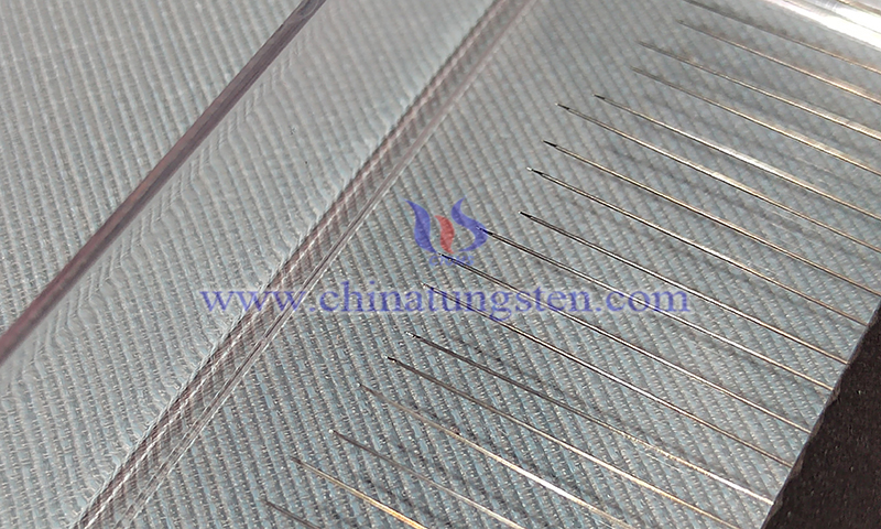 CTIA tungsten needle in electron microscopy and electron emission photo
