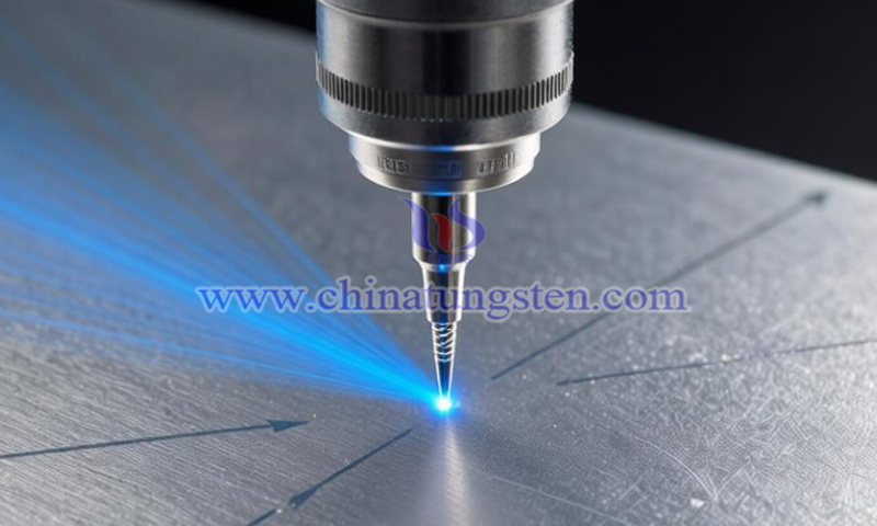 CTIA tungsten needle in electron microscopy and electron emission photo
